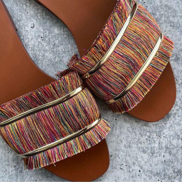 Zara Colorful Fringe Flats 40 - Picture 3 of 5